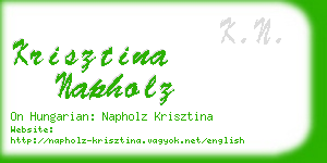 krisztina napholz business card